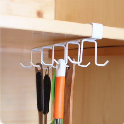 Mug/kitchen storage rack Cabinet iron hanging hooks with white painting